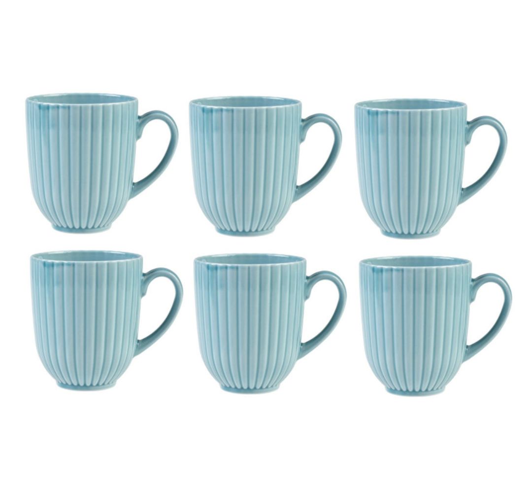 Komplet 6 kubków 350 ml Lubiana - Daisy Turkus