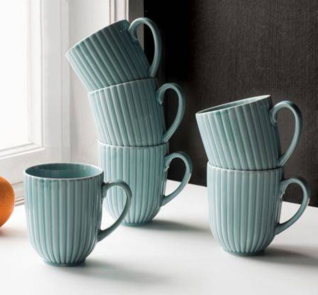 Komplet 6 kubków 350 ml Lubiana - Daisy Turkus - obrazek 2