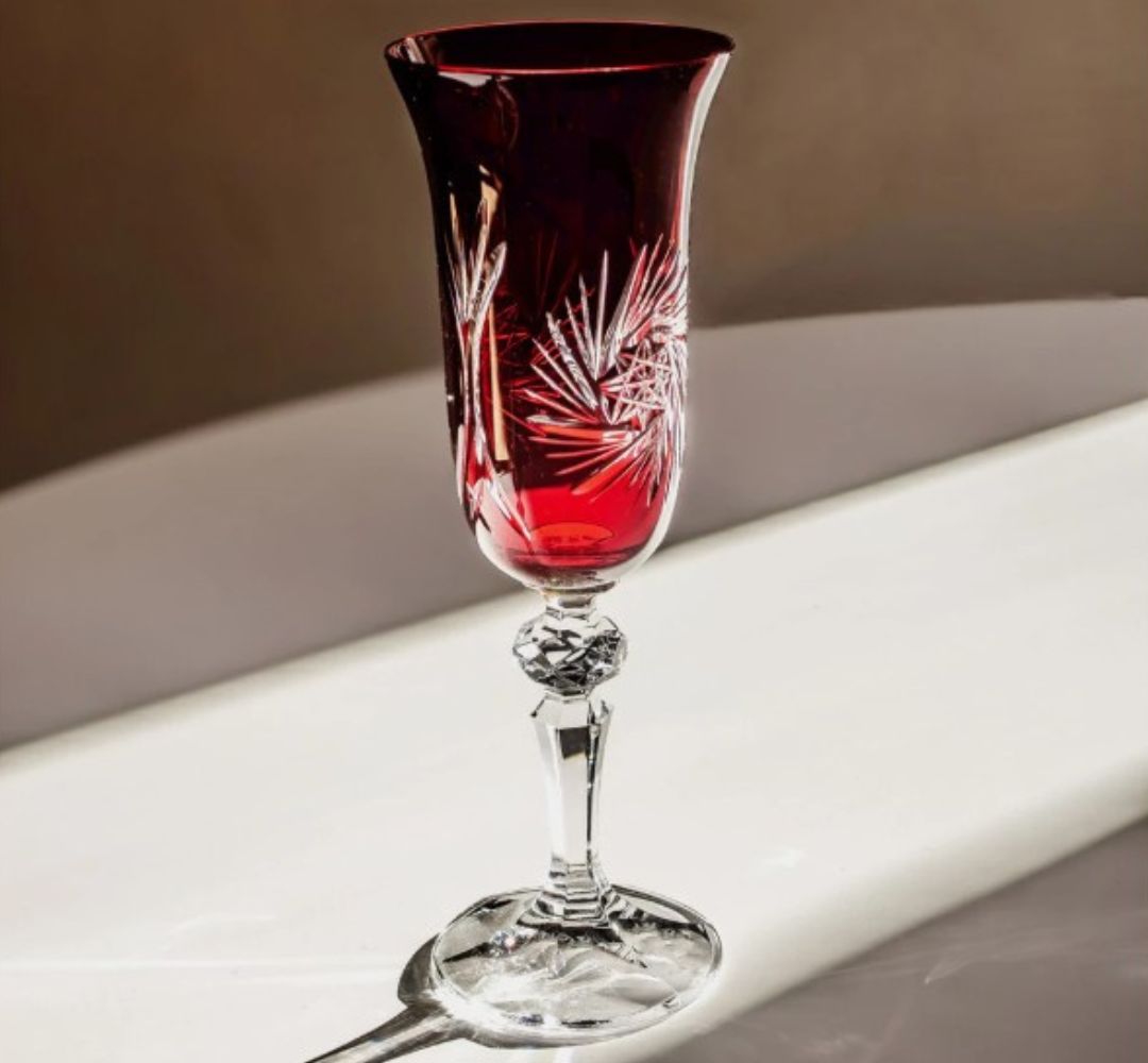 Komplet 6 kieliszków do szampana rubin 150 ml Julia - Młynek