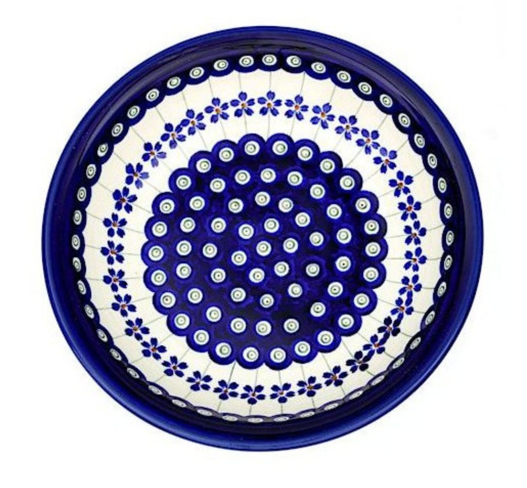 Talerz głęboki 22,5 cm dek. 166a - Bolesławiec