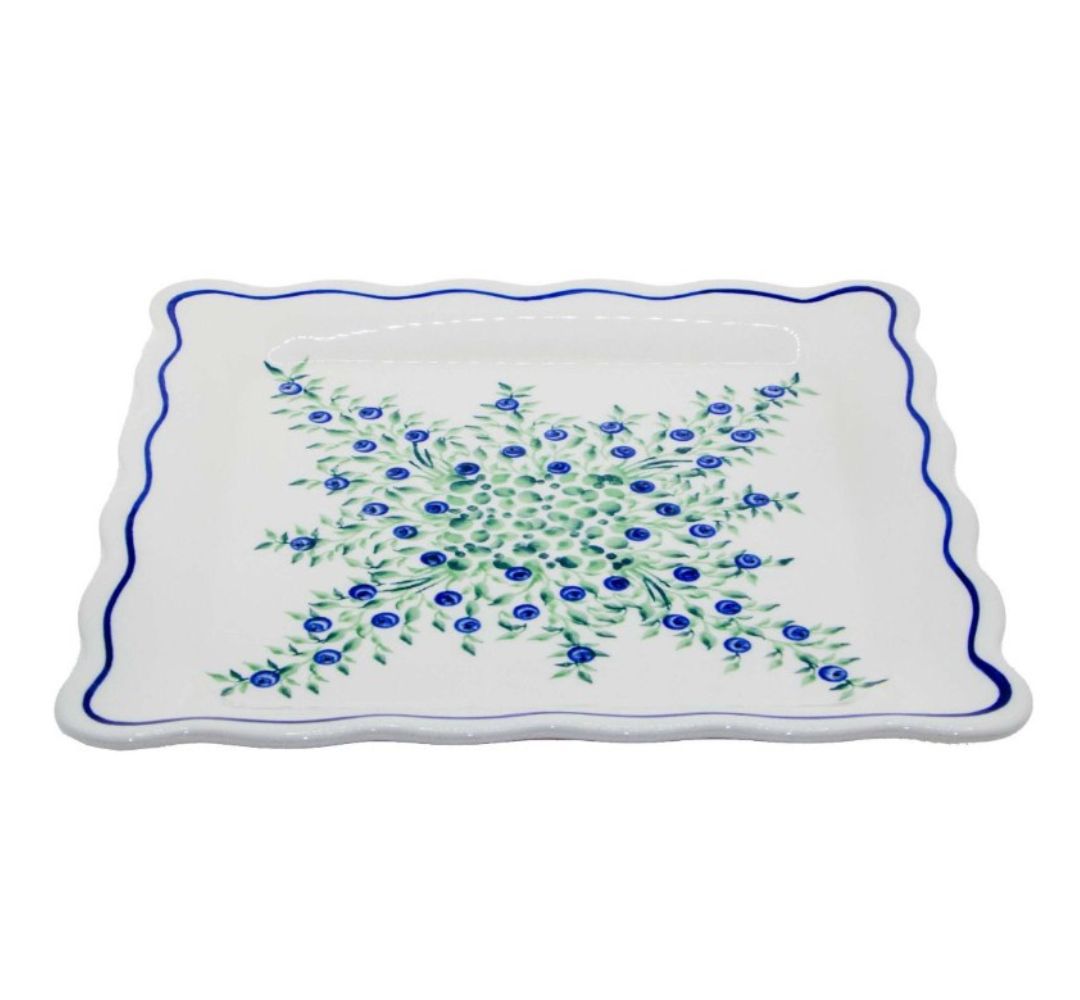 Talerz duży herbatnik 23,8 cm dek.1208 - Bolesławiec - obrazek 3