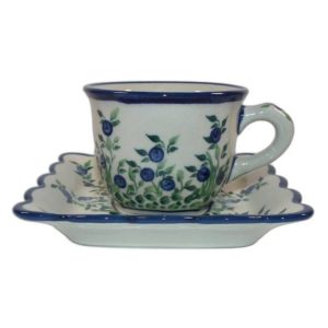 Filiżanka ze spodkiem150 ml dek. 1208 - Bolesławiec