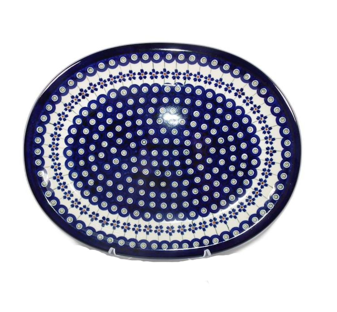 Półmis owalny 29x22 cm dek.166a - Bolesławiec