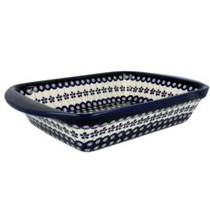 Półmisek do zapiekania 35x23 cm dek 166a - Bolesławiec