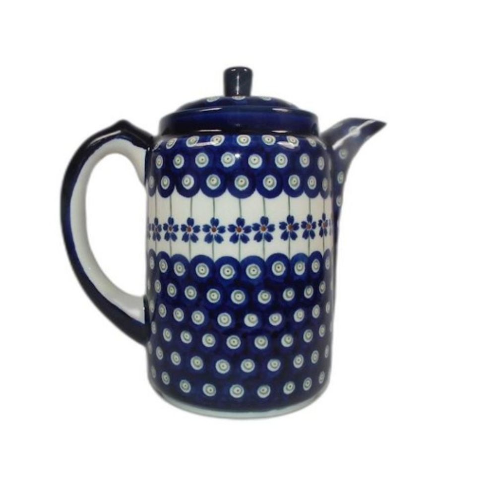 Imbryk z pokrywką 1,25l dek. 166a - Bolesławiec