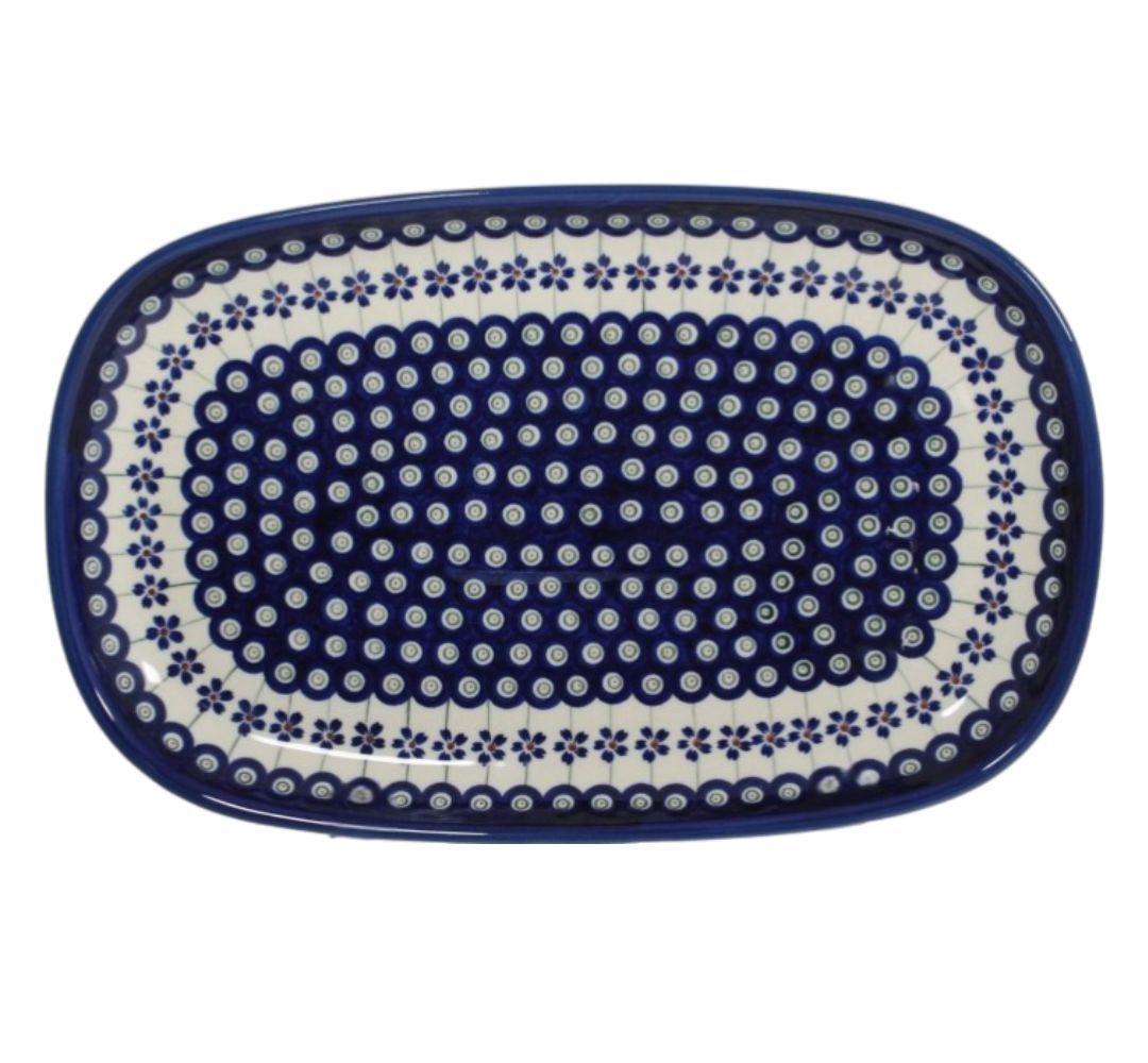 Półmisek kwadratowy 37 cm dek. 166a - Bolesławiec