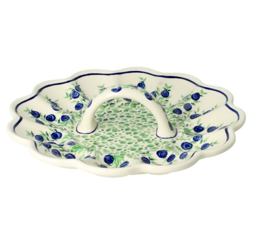 Talerz na jajka 24 cm dek. 1208 - Bolesławiec