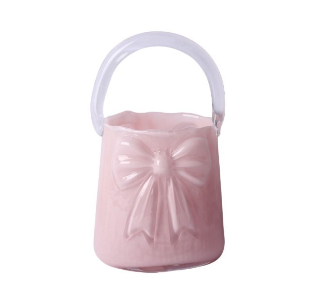 Wazon szklany torebka 29 cm - Ewax