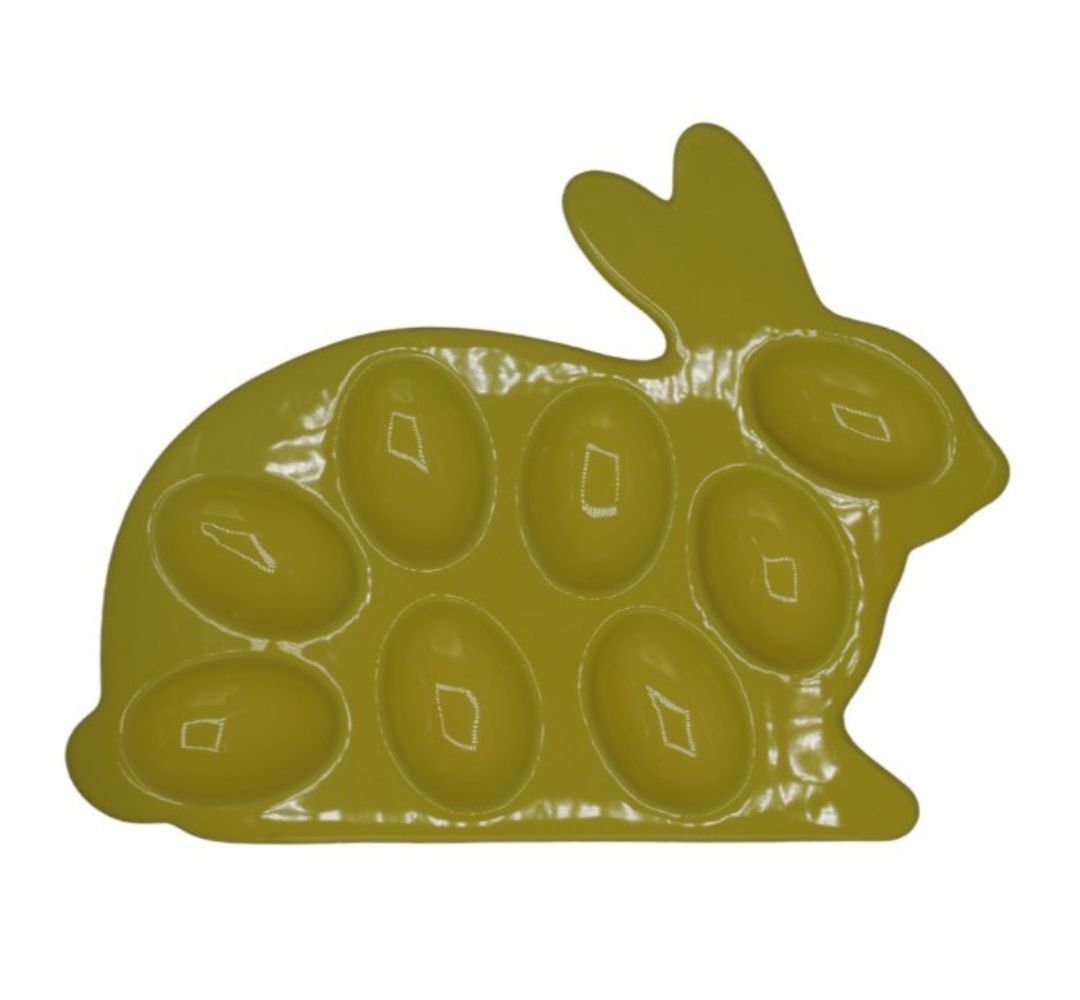 Talerz na jajka z króliczkiem żółtym - Ewax