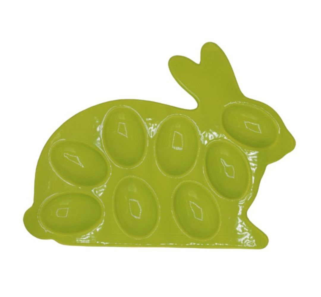 Talerz na jajka z króliczkiem zielonym - Ewax