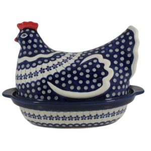 Figurka kokoszka 23 cm d.166a - Bolesławiec
