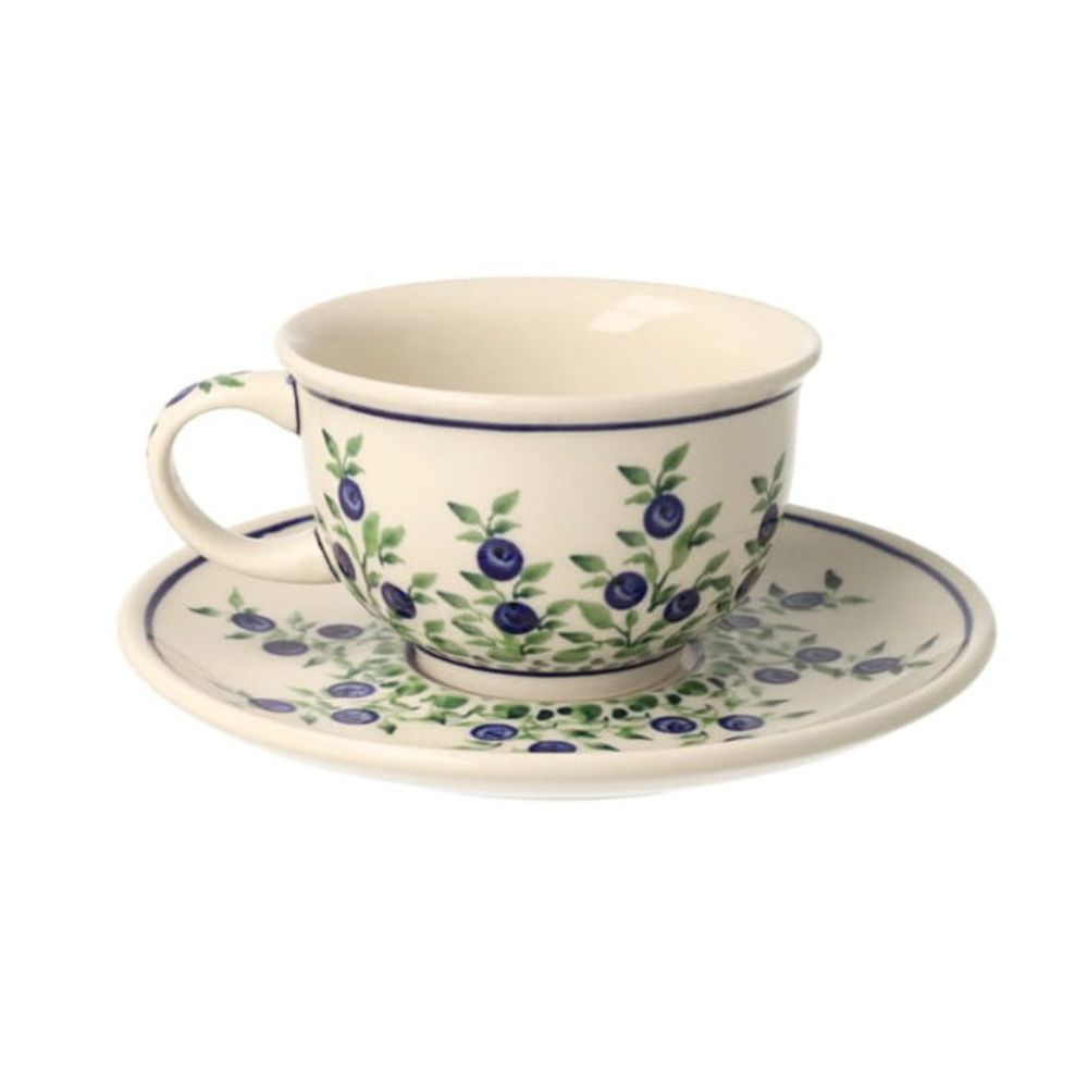 Filiżanka ze spodkiem 200 ml dek. 1208 - Bolesławiec