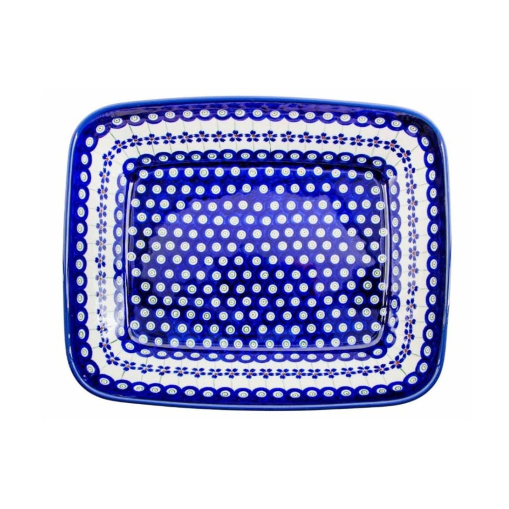 Półmisek 30x23 cm dek. 166a - Bolesławiec - obrazek 4