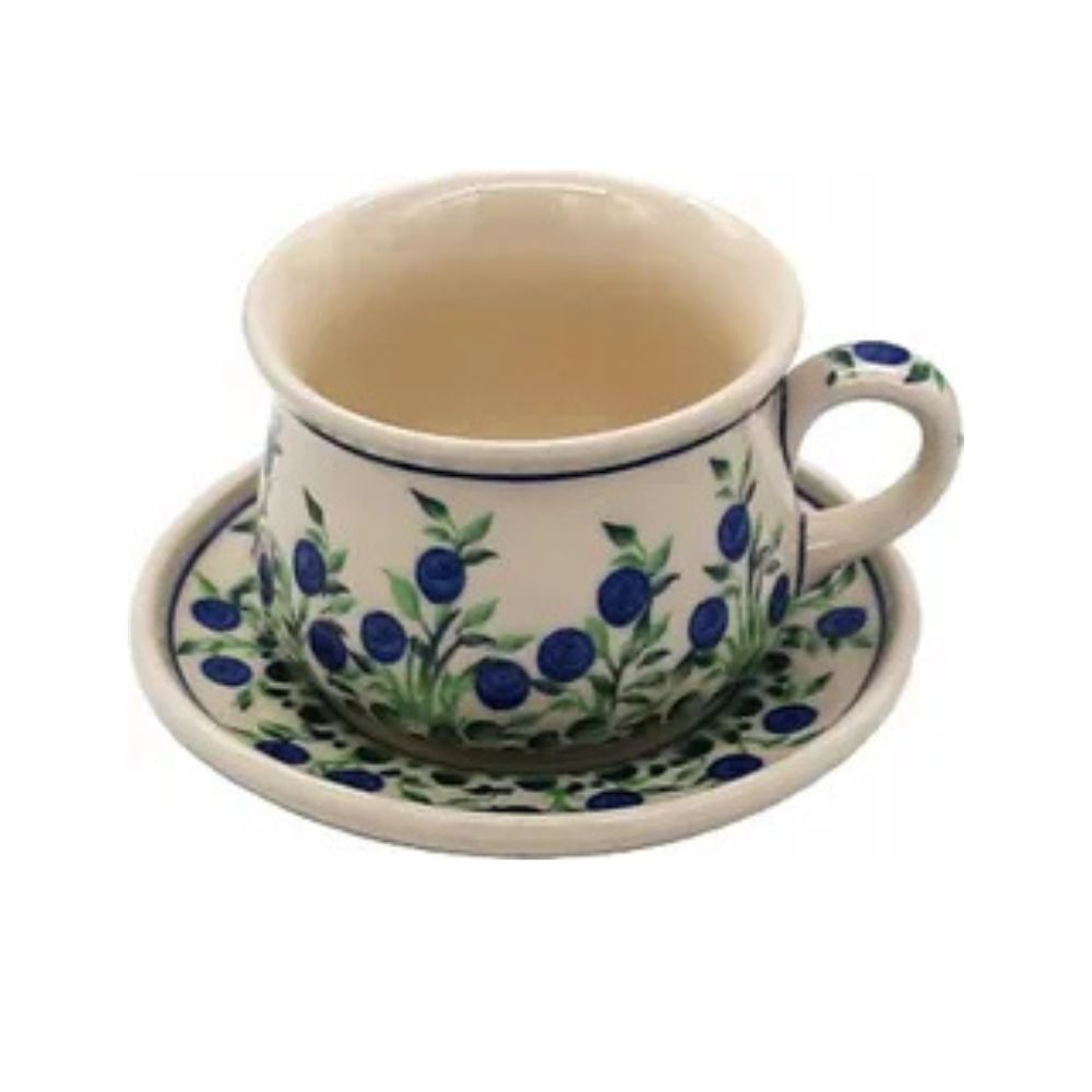 Filiżanka ze spodkiem 200 ml dek. 1208 - Bolesławiec