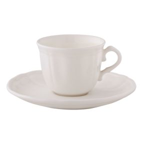 Filiżanka ze spodkiem do espresso 100 ml/13 cm Castel Bogucice – Gino Cream 1229 ecru