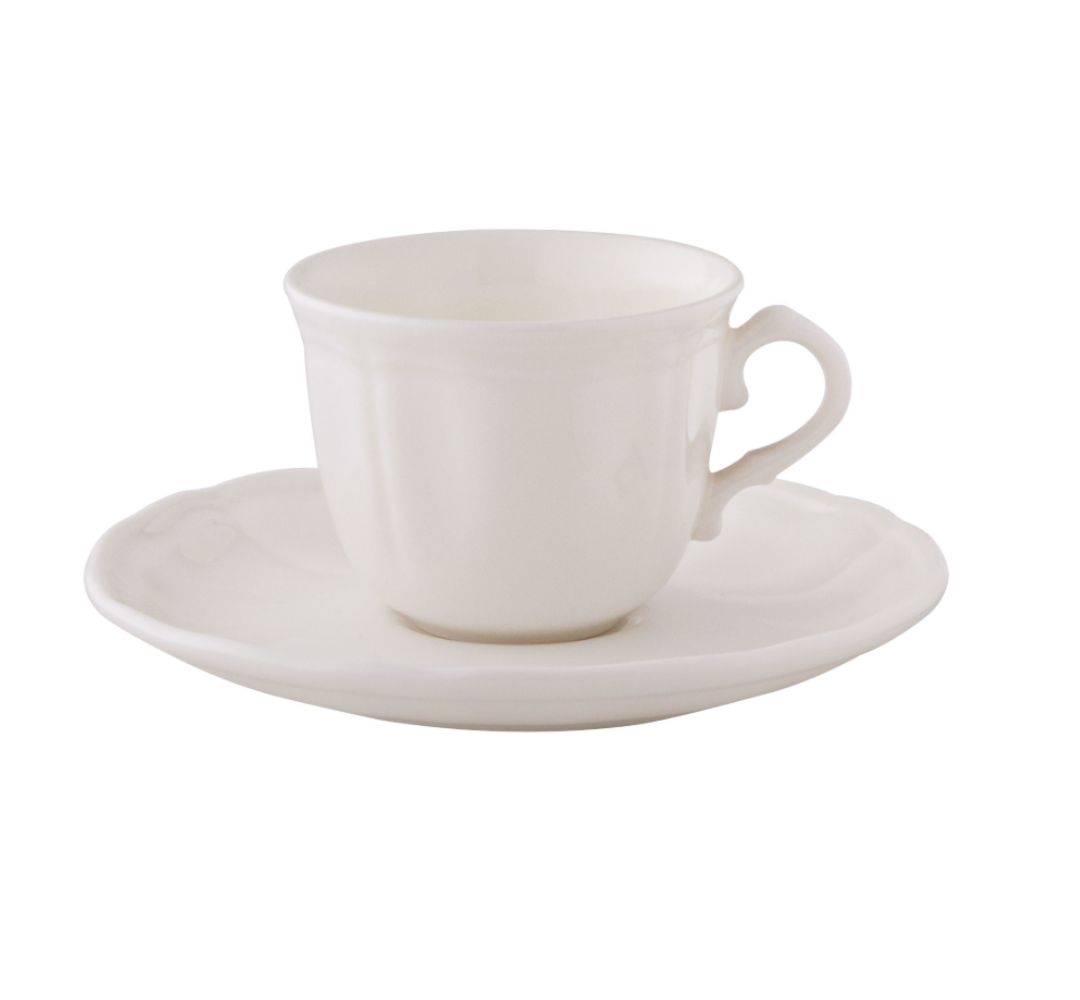 Filiżanka ze spodkiem do espresso 100 ml/13 cm Castel Bogucice – Gino Cream 1229 ecru