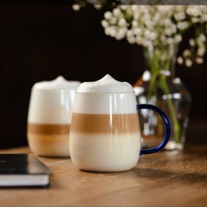 Komplet 2 szklanek żaroodpornych niebieskie ucho 400 ml Vialli Design - Bolla