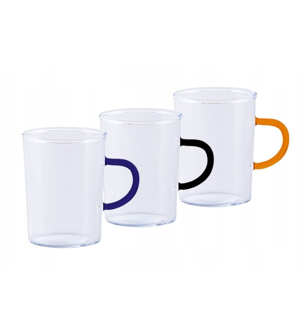 Szklanka żaroodporna z kolorowym uchem 220 ml 1 szt. Termisil - Stożek