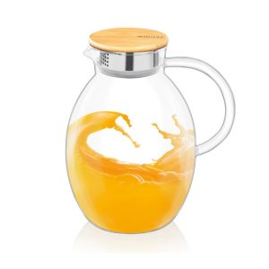 Dzbanek żaroodporny z bambusową pokrywką 2,4l - Wilmax