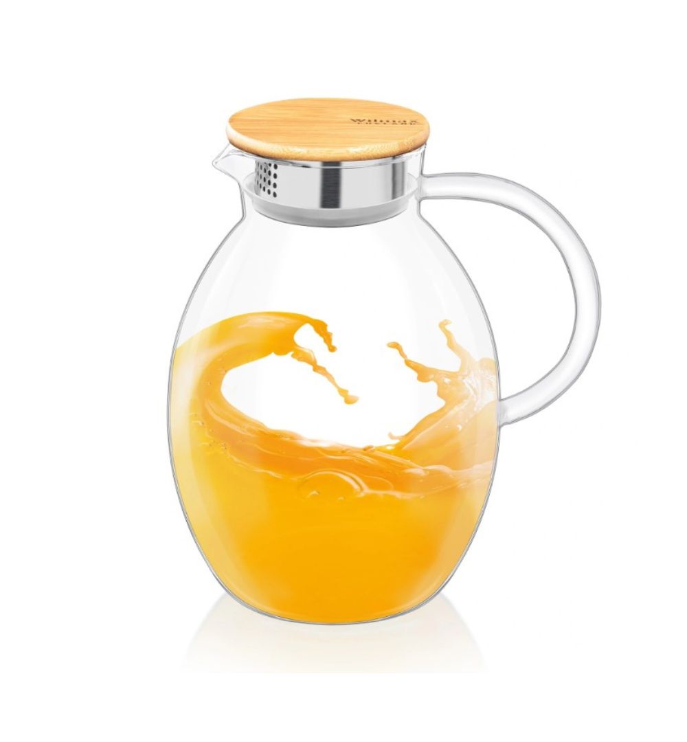 Dzbanek żaroodporny z bambusową pokrywką 2,4l - Wilmax