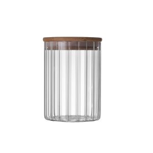 Szklany karbowany pojemnik żaroodporny 12 cm - MPL