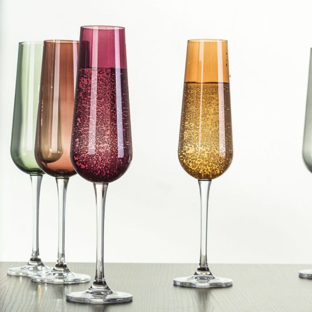 Komplet 6 kieliszków do szampana 220 ml Bohemia - Ardea Smokey - obrazek 2