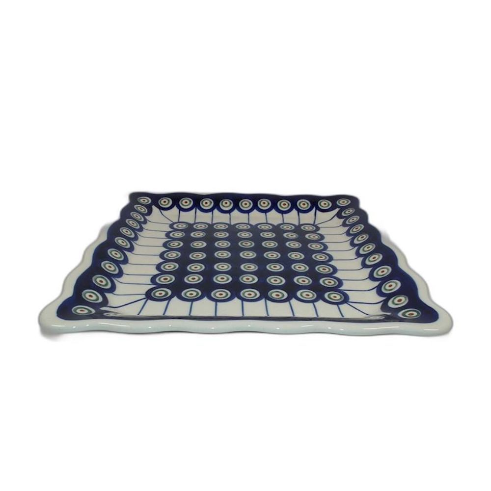 Talerz herbatnik duży 23,8 cm dek.8 - Bolesławiec - obrazek 2