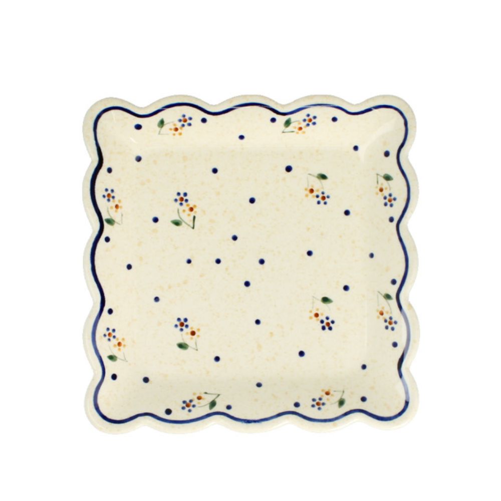 Talerz herbatnik duży 23,5 cm dek. 111 - Bolesławiec