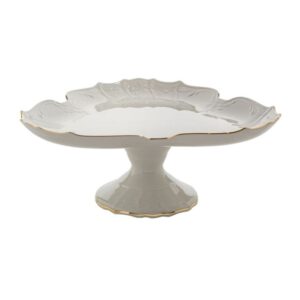 Patera trójkątna na nodze 35 cm  Bohemia - Bernadotte Ivory Gold