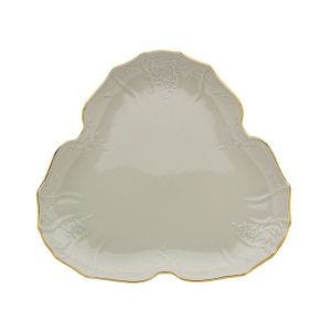Patera trójkątna 27 cm Bohemia - Bernadotte Ivory Gold