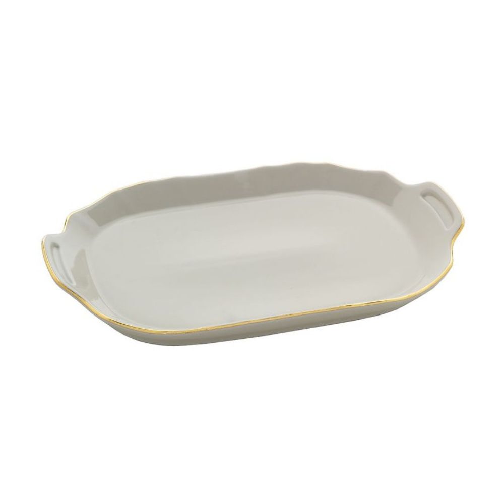 Taca z uchwytami 23 cm Bohemia - Bernadotte Ivory Gold