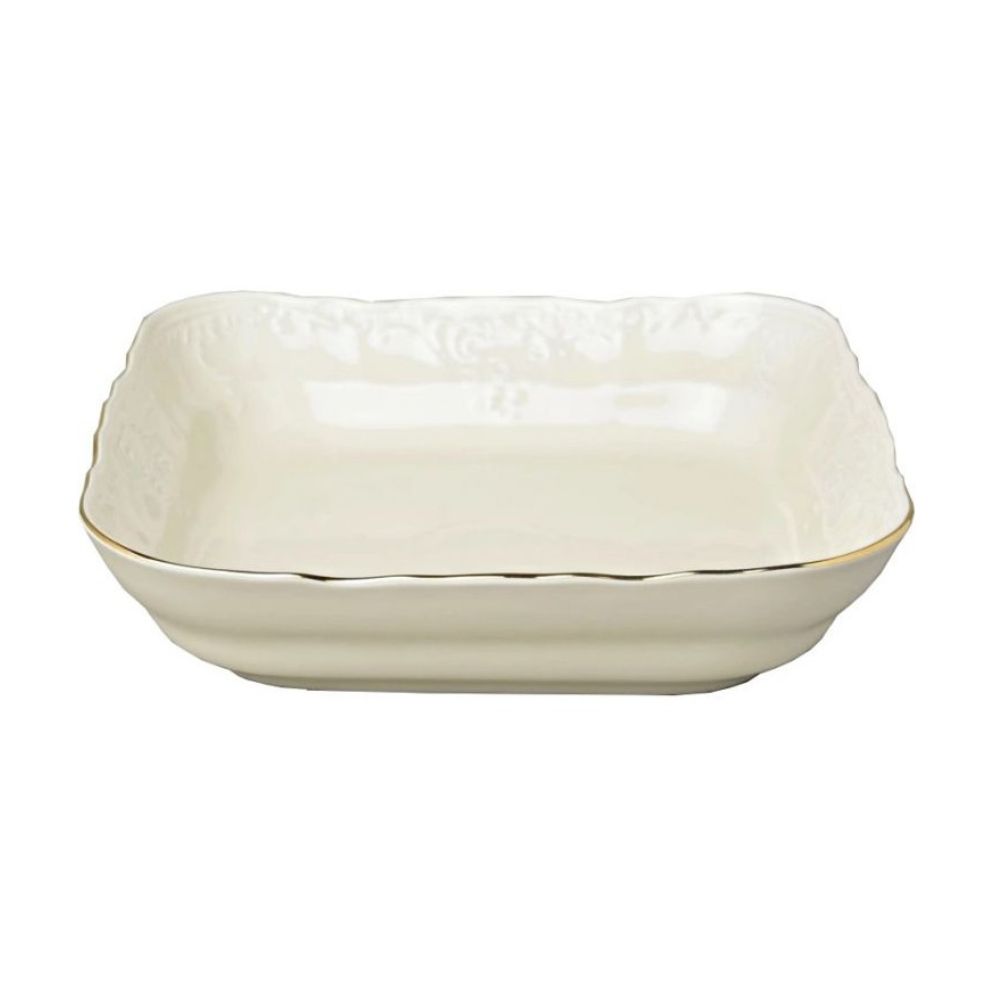 Salaterka kwadratowa 25 cm Bohemia - Bernadotte Ivory Gold