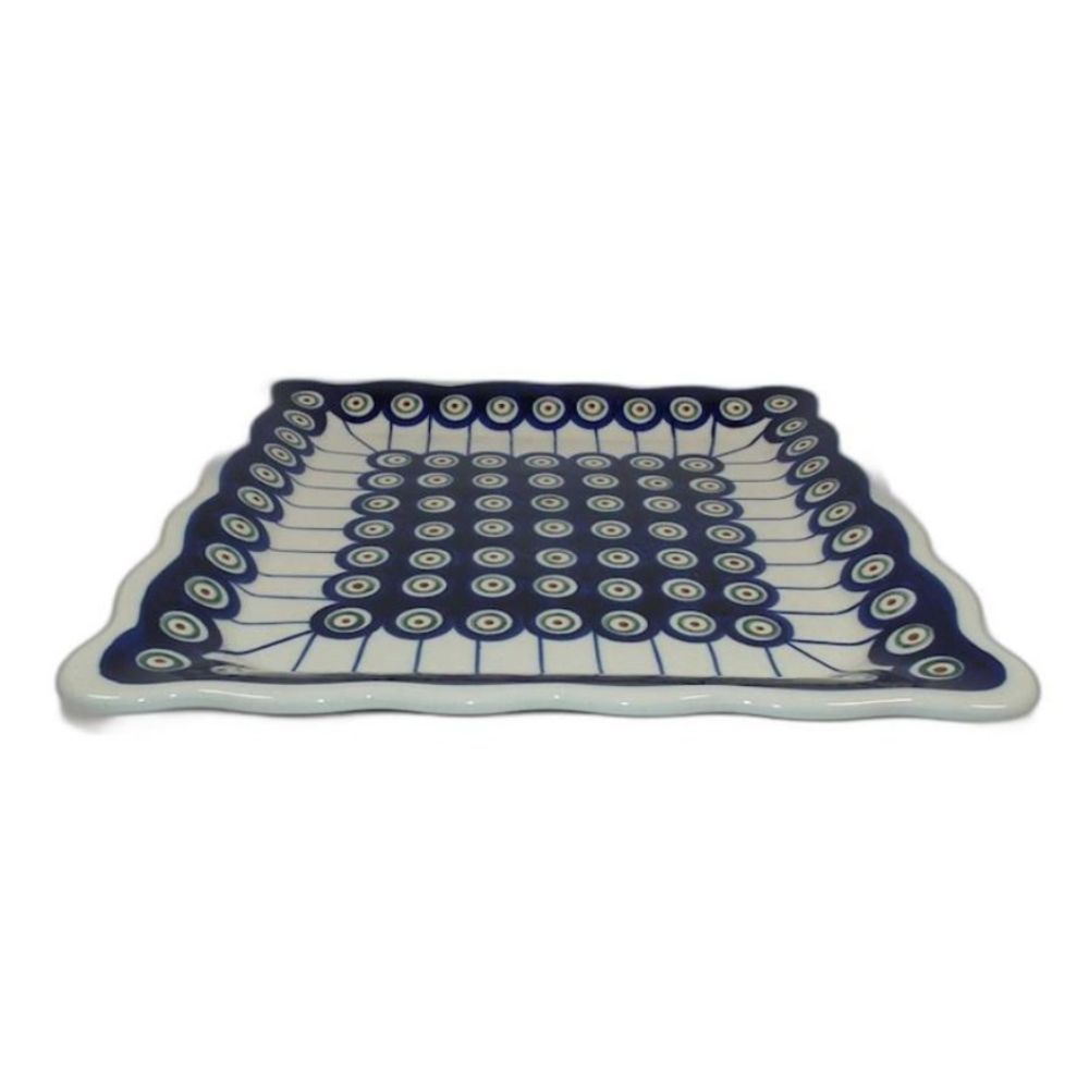 Talerz herbatnik duży 23,8 cm dek.8 – Bolesławiec - obrazek 2