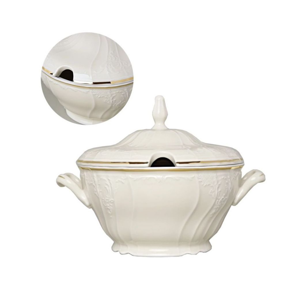 Waza 2,4 l Bohemia - Bernadotte Ivory Gold - obrazek 2