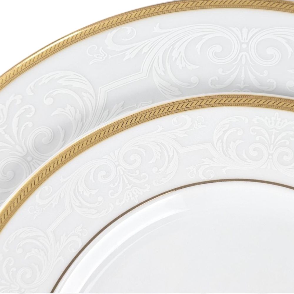 Komplet talerzy na 6 osób (18 el.) Bogucice - Hanna Gold 1249 - obrazek 2