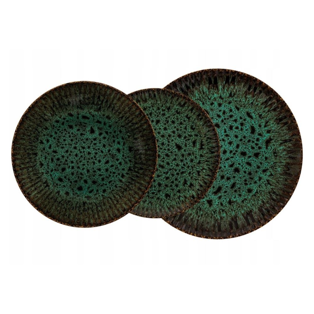 Komplet talerzy dla 4 osób (12 el.) Lubiana - Stoneware Jade - obrazek 2