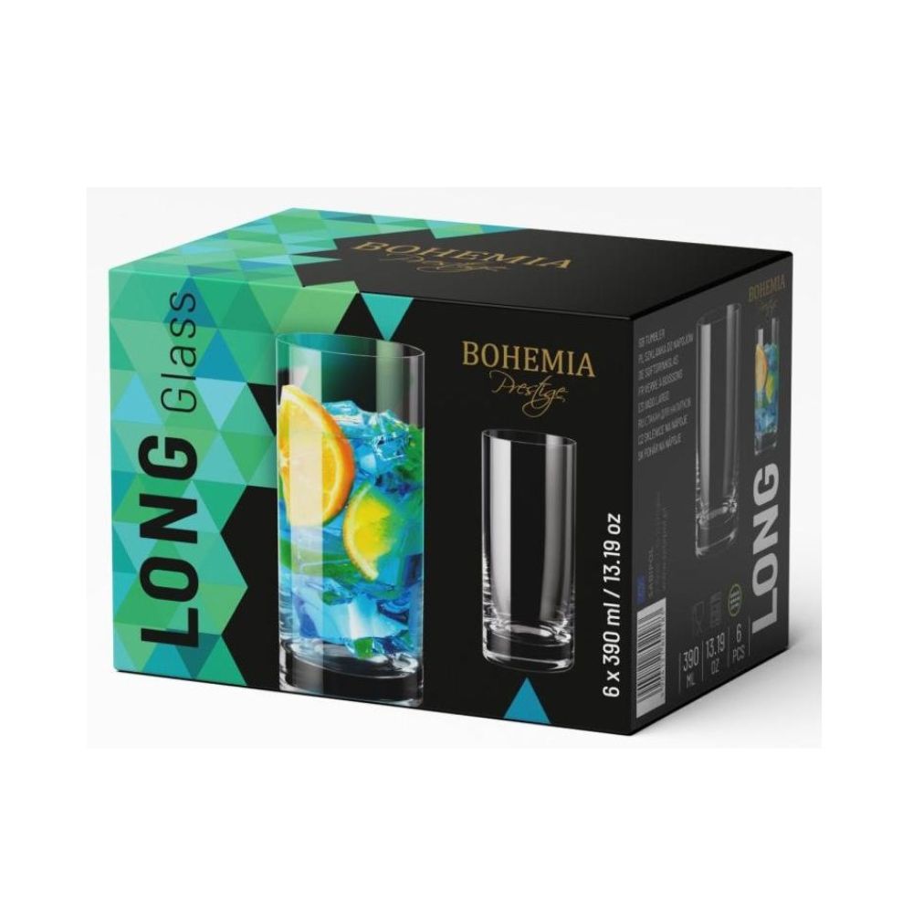 Komplet szklanek do napojów long 390 ml Bohemia - Prestige - obrazek 2