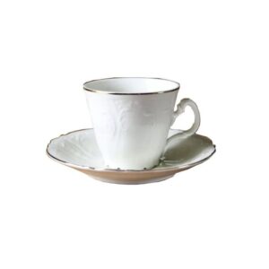 Filiżanka ze spodkiem wysoka 240 ml Bohemia - Bernadotte Ivory Gold
