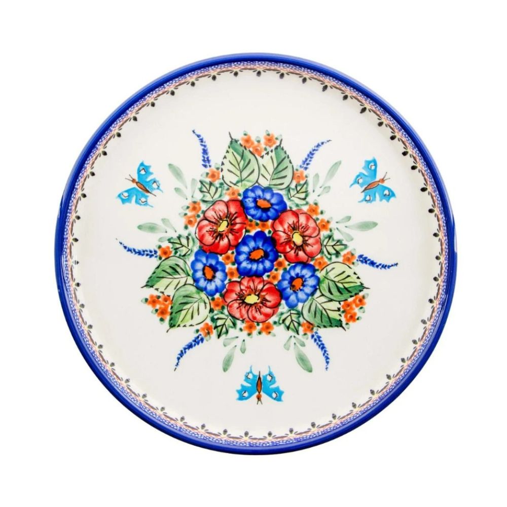 Talerz na ciasto 25 cm dek. 149art - Bolesławiec - obrazek 2
