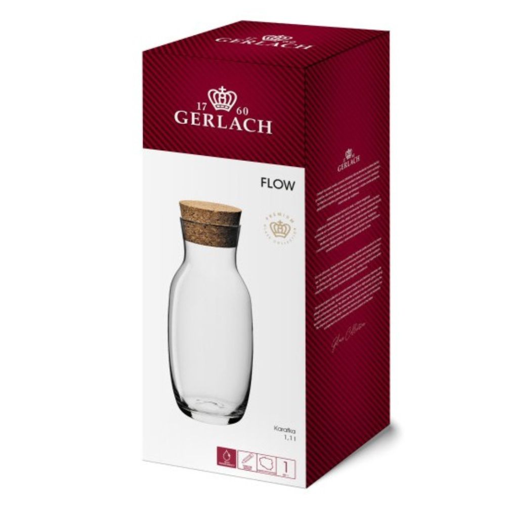 Karafka z korkiem 1l Gerlach - Flow (Pure) - obrazek 3