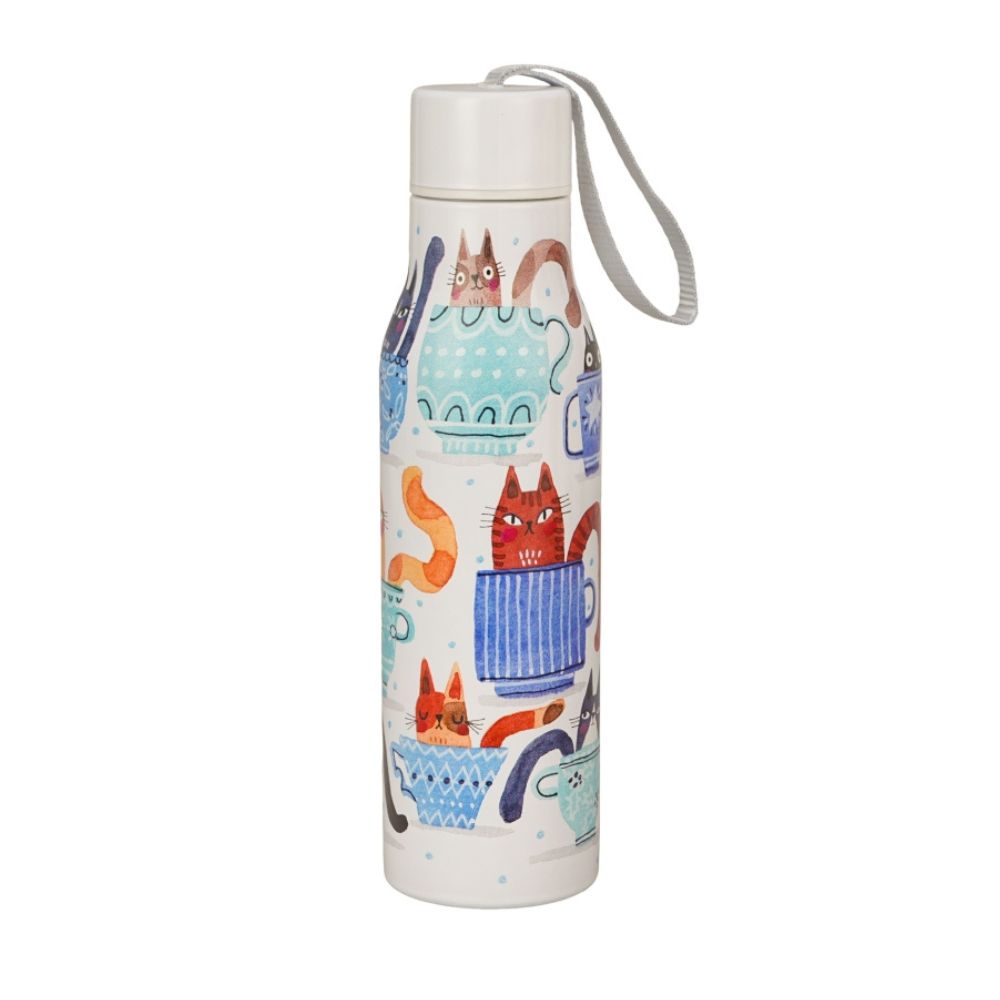 Butelka termiczna 500 ml Duo - Koty w filiżankach - obrazek 3