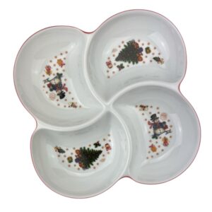 Patera czterodzielna 24x24 cm Bogucice - Cicha Noc 0986 Czerwona