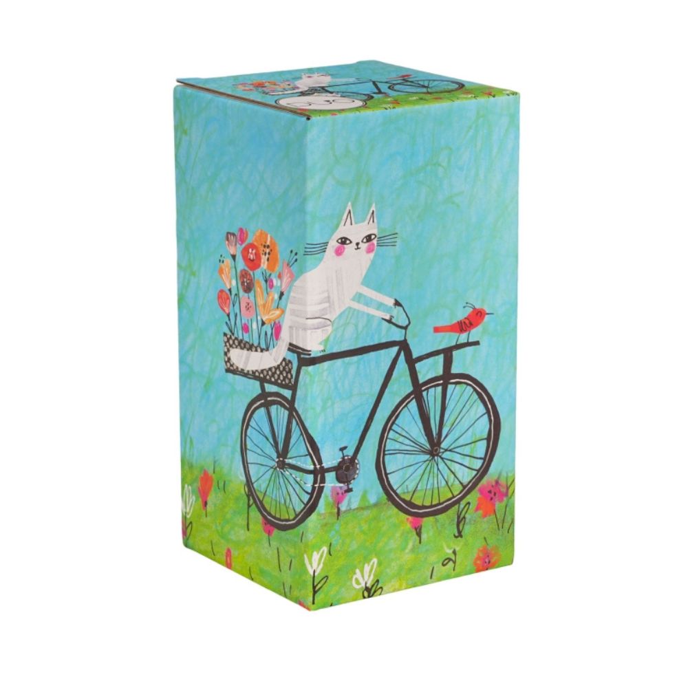 Kubek termiczny prosty 600 ml Duo - Koty na rowerze - obrazek 3
