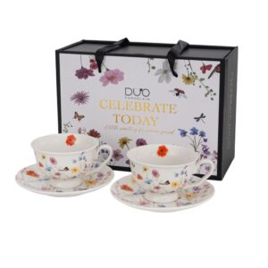 Komplet 2 filiżanek ze spodkami 250 ml Duo - Amelia