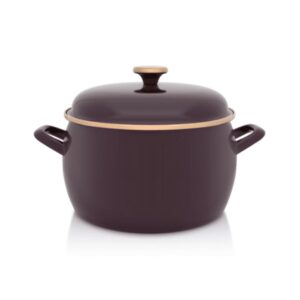 Garnek emaliowany z pokrywką 7,5 l Metalac - Bordeaux