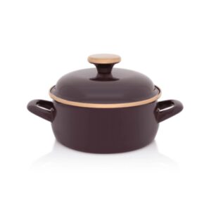 Garnek emaliowany z pokrywką 1,5 l Metalac - Bordeaux