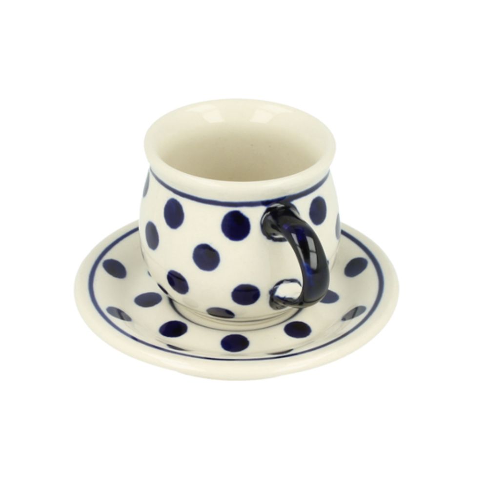Filiżanka ze spodkiem espresso 70 ml dek. 37 - Bolesławiec - obrazek 3