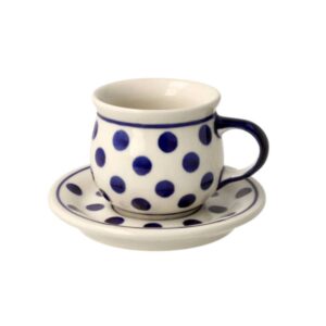 Filiżanka ze spodkiem espresso 70 ml dek. 37 - Bolesławiec