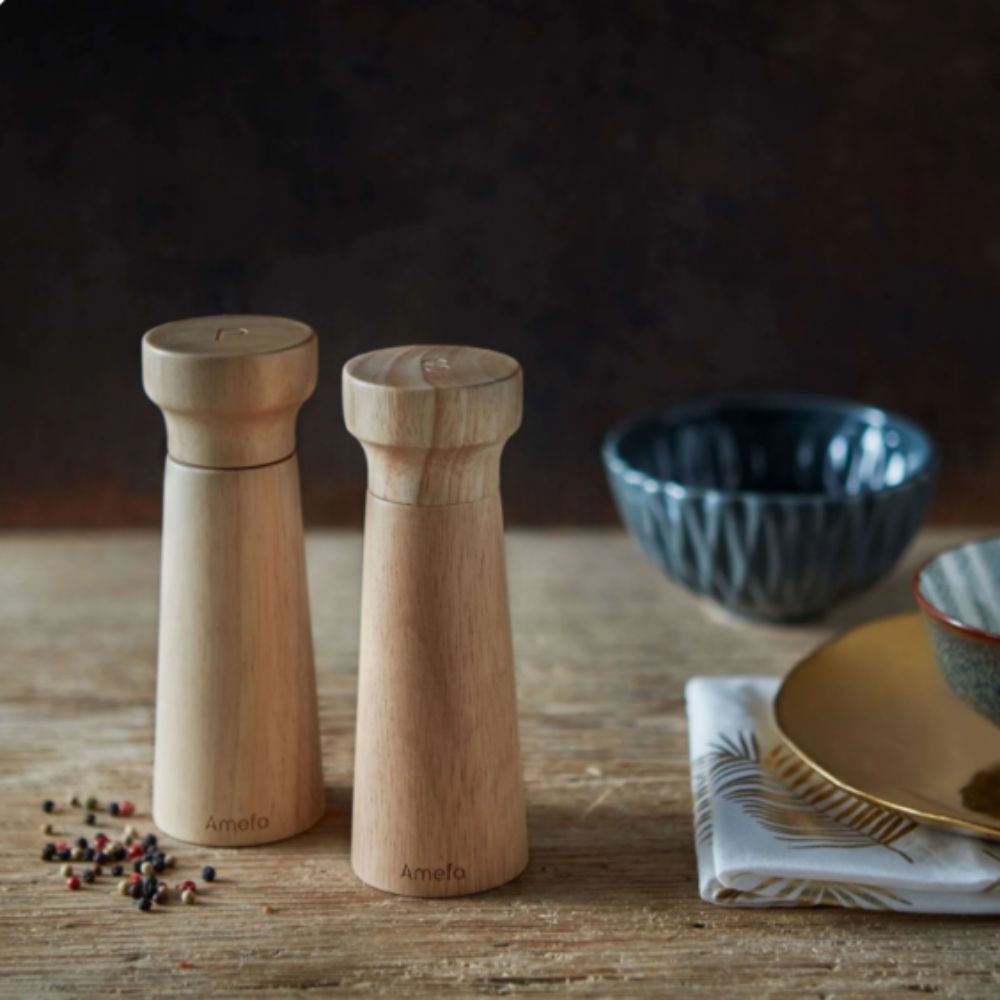 Komplet 2 młynków do soli i pieprzu Amefa – Modern Wood - obrazek 2